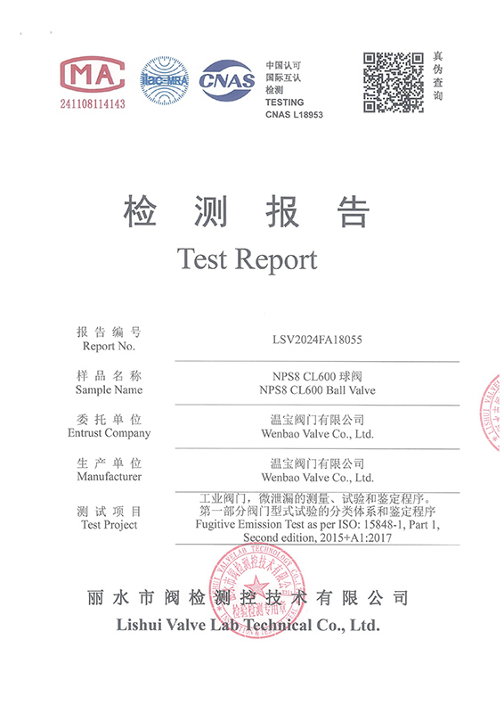NPS8 CL600 ball valve