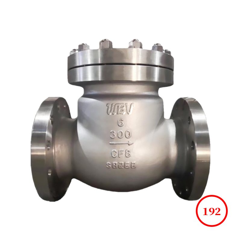 不銹鋼美標法蘭旋啟式止回閥 s.s ANSI flange swing check valve H44W-300LB