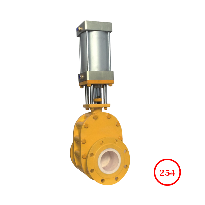 陶瓷氣動雙閘板閥 ceramic pneumatic double disc gate valve Z644TC-10