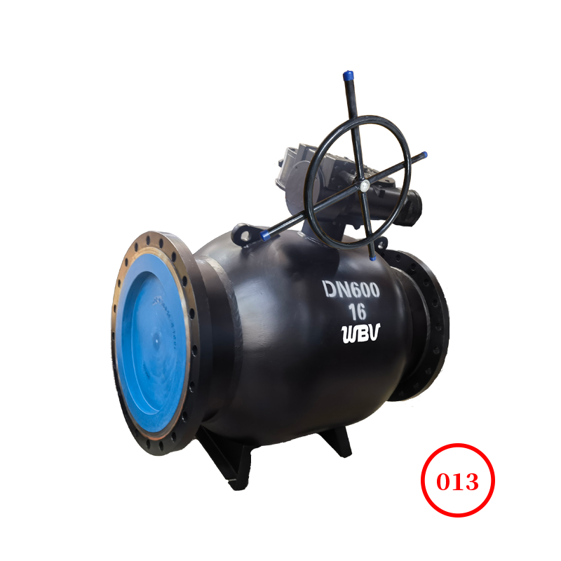 全焊接縮徑法蘭球閥Q347HF-16/25C CF8固定球 雙極渦輪 防腐蝕漆